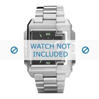 Diesel horlogeband DZ1418 Silicoon Zilver - thumbnail