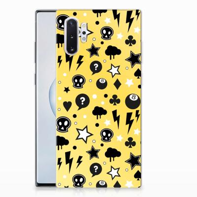 Silicone Back Case Samsung Galaxy Note 10 Plus Punk Geel Silicone Back Case Samsung Galaxy Note 10 Plus Punk Geel