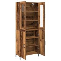 Hoge kast 2 pcs Oud hout 69,5 x 34 x 180 cm Bewerkt hout - thumbnail