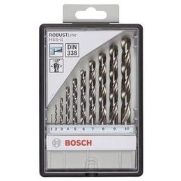 Bosch Accessories 2607010535 HSS Metaal-spiraalboorset 10-delig 1 mm, 2 mm, 3 mm, 4 mm, 5 mm, 6 mm, 7 mm, 8 mm, 9 mm, 10 mm Geslepen DIN 338 Cilinderschacht 1