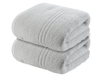 SANSIBAR 2 handdoeken 50 x 100 cm (Lichtgrijs)