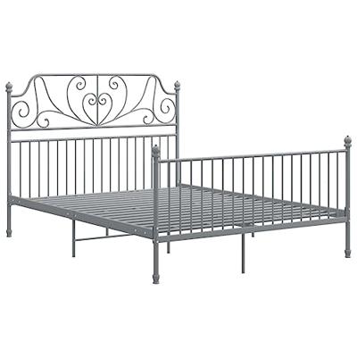 Bedframe metaal grijs 160x200 cm