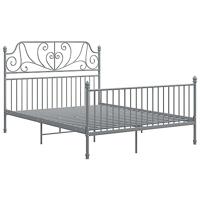 Bedframe metaal grijs 160x200 cm - thumbnail