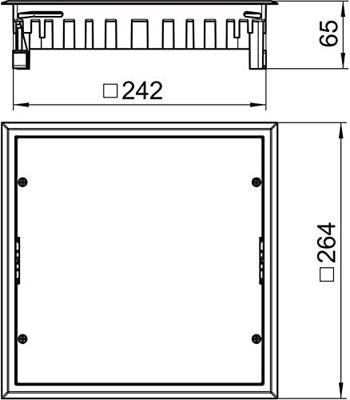 OBO Bettermann ZES9-2 U10T 9011 Aansluitdoosinzetstuk