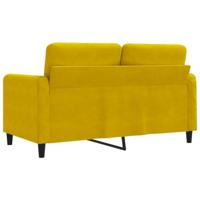Tweezitsbank 120 cm fluweel geel - thumbnail