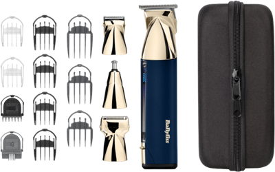 Draadloze multifunctionele trimmer - BABYLISS - MT992E Super-X Metal - 5 uur batterijduur - 4 koppen - Gold & Navy Edition