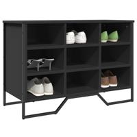VidaXL Schoenenkast 90x38x61,5 cm bewerkt hout zwart - thumbnail