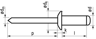 Masterfix Popnagel 4.0x6mm alu/st (500) (u)