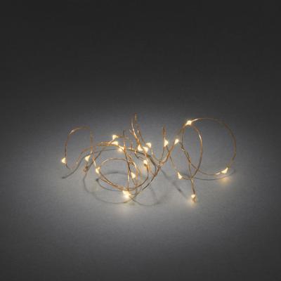 Konstsmide 1461-860 Micro-lichtketting Binnen werkt op batterijen Aantal lampen 40 LED Barnsteen Verlichte lengte: 3.90 m