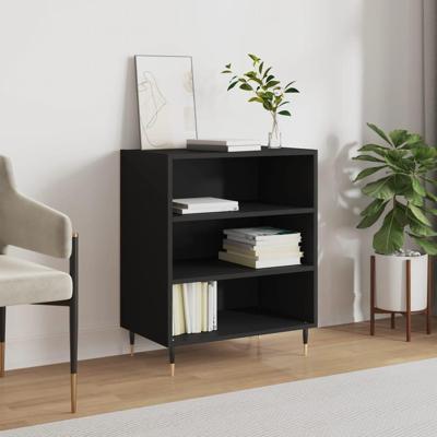 Dressoir 57x35x70 cm bewerkt hout zwart