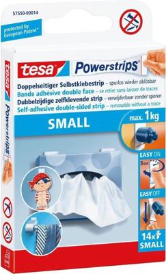 tesa POWERSTRIPS® Small Dubbelzijdig plakband Wit Inhoud: 14 stuk(s) tesa POWERSTRIPS® Small Dubbelzijdig plakband Wit Inhoud: 14 stuk(s)