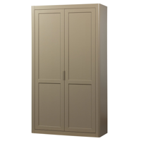 WOOOD Opbergkast 'Gunnar' Grenenhout, 217 x 120cm, kleur Mud - thumbnail