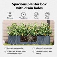 VidaXL Tuin bloempot 4 pcs licht grijs staal - thumbnail