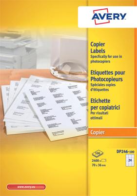 Etiket avery dp246-100 70x36mm wit 2400st Etiket avery dp246-100 70x36mm wit 2400st