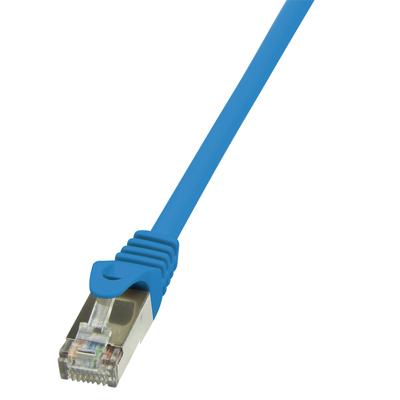 LogiLink CP1026S RJ45 Netwerkkabel, patchkabel CAT 5e F/UTP 0.50 m Blauw Snagless 1 stuk(s)