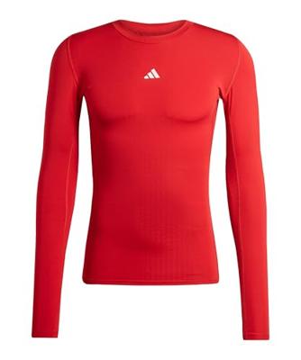 adidas Techfit Ondershirt Lange Mouwen Rood Wit adidas Techfit Ondershirt Lange Mouwen Rood Wit