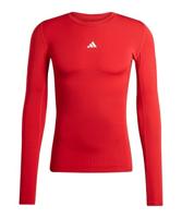 adidas Techfit Ondershirt Lange Mouwen Rood Wit - thumbnail