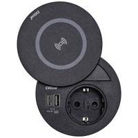 EVOline (1459200-9273-0001) Bureaustekkerdoos Zwart Zonder stekker - thumbnail