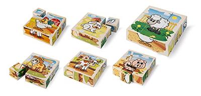 Eichhorn houten blokpuzzel boerderij