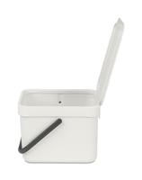 Brabantia Sort & Go afvalemmer 6 liter light grey - thumbnail