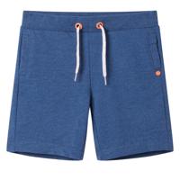 Kindershorts met trekkoord 140 gemleerd donkerblauw - thumbnail