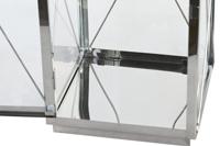 Lantaarnenset DKD Home Decor Zwart Kristal Staal Modern Verchroomd 18 x 18 x 43 cm (2 Onderdelen) - thumbnail