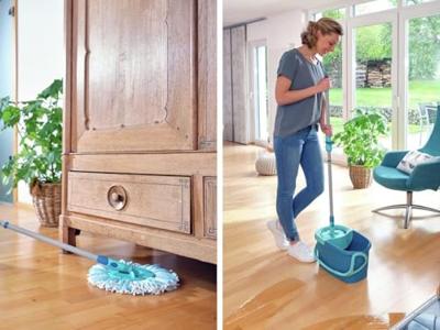Leifheit 52101 Clean Twist Disc Mop Ergo Set Blauw - thumbnail