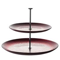 Leonardo Vivo Etagère 2-laags rood/zilver 25 cm - thumbnail