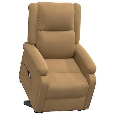 Sta-op-massagestoel fluweel bruin