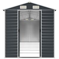 Tuinschuur 191x640x198 cm gegalvaniseerd staal antracietkleurig - thumbnail