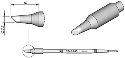 JBC Tools C245945 Soldeerpunt Ronde vorm, afgeschuind Grootte soldeerpunt 2.2 mm Lengte soldeerpunt: 10 mm Inhoud: 1 stuk(s) JBC Tools C245945 Soldeerpunt Ronde vorm, afgeschuind Grootte soldeerpunt 2.2 mm Lengte soldeerpunt: 10 mm Inhoud: 1 stuk(s)
