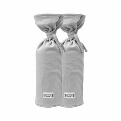 Meyco kruikenzak Basic jersey - set van 2 lichtgrijs