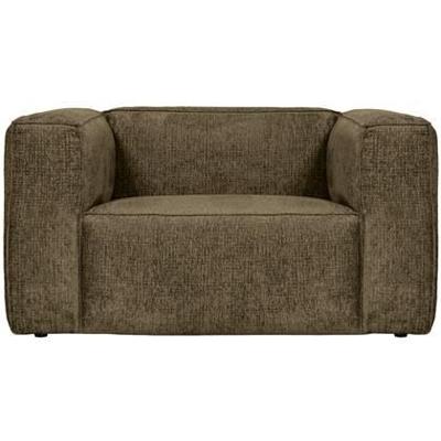 WOOOD Fauteuil 'Bean' Structure Velvet, kleur Moss