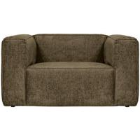 WOOOD Fauteuil 'Bean' Structure Velvet, kleur Moss - thumbnail