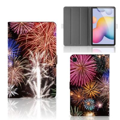 Samsung Galaxy Tab S6 Lite | S6 Lite (2022) Tablet Hoes met standaard Vuurwerk Samsung Galaxy Tab S6 Lite | S6 Lite (2022) Tablet Hoes met standaard Vuurwerk