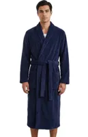 Ten Cate Heren badjas Fleece - Navy - thumbnail