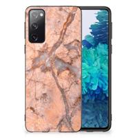 Samsung Galaxy S20 Gripcase Marmer Oranje - thumbnail