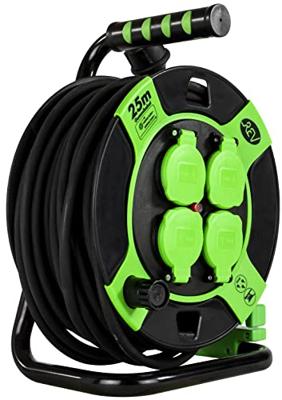 REV 0010215412 Kabelhaspel 25.00 m Zwart Randaarde stekker REV 0010215412 Kabelhaspel 25.00 m Zwart Randaarde stekker