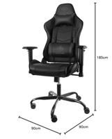 Deltaco GAM-096 Gamestoel Zwart - thumbnail