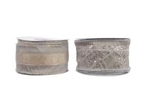 Lint pes draad lengte 1000 en breedte 6 cm linnen assorti 2 Decoris - Decoris - thumbnail