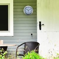 NeXtime NE-4301GA Buitenwandklok Poppy 22 cm Metaal/Gegalvaniseerd - thumbnail