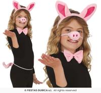 Klein Varkentje Verkleedset 4-delig - thumbnail