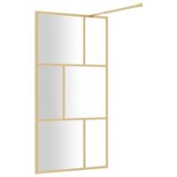 Inloopdouchewand transparant 100x195 cm ESG-glas goudkleurig - thumbnail