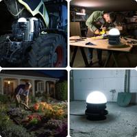 LED Werklamp Bol 100 Watt - 360° - 11500Lm - 5m kabel - extra stopcontact - thumbnail