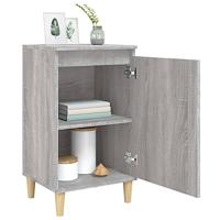 Nachtkastje 40x35x70 cm bewerkt hout grijs sonoma eikenkleurig - thumbnail