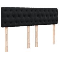 Boxspring met matras fluweel zwart 160x200 cm - thumbnail
