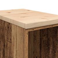 Garagekast 30x51x85 cm massief grenenhout oud hout - thumbnail