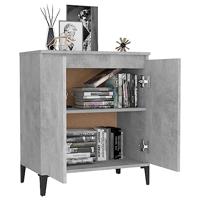 Dressoir 60x35x70 cm bewerkt hout betongrijs - thumbnail