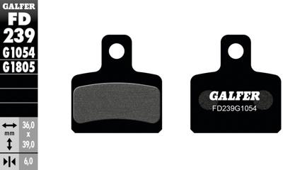 GALFER remblokken "fd239" brake pad fd139 g1054 organic standard