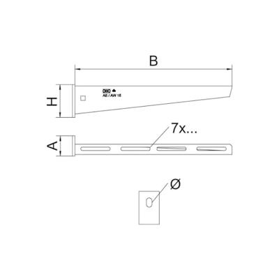 OBO Bettermann 6421008 Wand- en steunbeugel Metaal 1 stuk(s)
